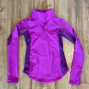 Girls Under Armour Fitted Half Zip